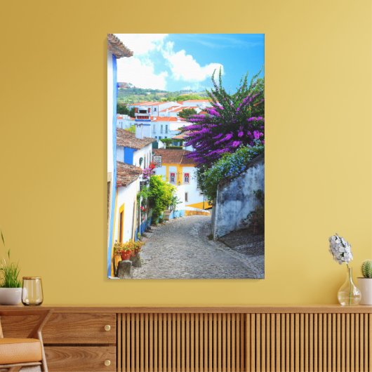 Obidos Flowers Canvas Afdruk (Insitu (Woonkamer))