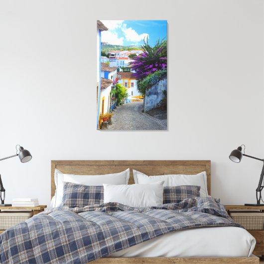 Obidos Flowers Canvas Afdruk (Insitu (Slaapkamer))