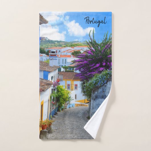 Obidos Flowers, Portugal Handdoek (Handdoek)