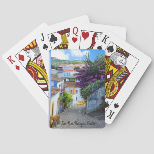 Obidos Flowers, Portugal Pokerkaarten (Achterkant)