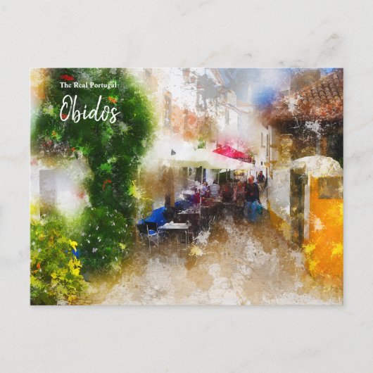 Obidos - Het echte Portugal Briefkaart (Voorkant)