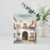 Obidos Portugal Briefkaart (Staand voorkant)