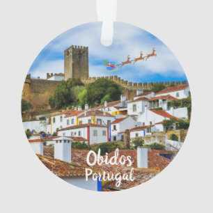 Obidos, Portugal Panoramic Kerstversier Ornament