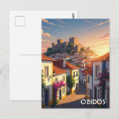 Obidos Portugal Reizen Briefkaart (Voorkant / Achterkant)