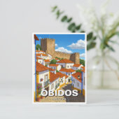 Obidos Portugal Reizen Briefkaart (Staand voorkant)