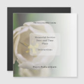 Obituarium, begrafenisuitnodiging (Voorkant / Achterkant)