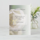 Obituarium, begrafenisuitnodiging bedankkaart (Staand voorkant)