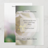 Obituarium, begrafenisuitnodiging bedankkaart (Voorkant / Achterkant)