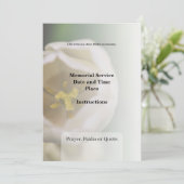 Obituarium, begrafenisuitnodiging bedankkaart (Staand voorkant)