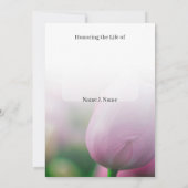 Obituarium, begrafenisuitnodiging bedankkaart (Achterkant)