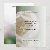 Obituarium, begrafenisuitnodiging bedankkaart (Voorkant / Achterkant)