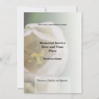 Obituarium, begrafenisuitnodiging bedankkaart