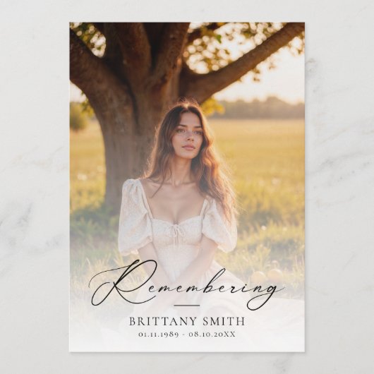 Obituary Order of Service Memorial Funeral Programmakaart (Voorkant)