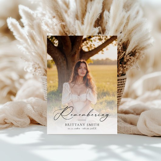 Obituary Order of Service Memorial Funeral Programmakaart