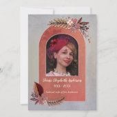 Obituary Photo Death Annountion Kaart (Voorkant)