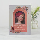 Obituary Photo Death Annountion Kaart (Staand voorkant)