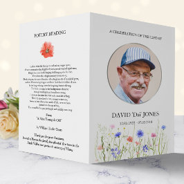 Obituary Program, Colored Wildbloemen Flyer