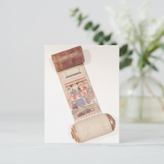 Obituary scroll, 1406 briefkaart (Staand voorkant)