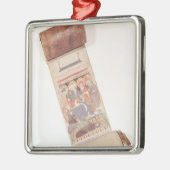 Obituary scroll, 1406 metalen ornament (Links)