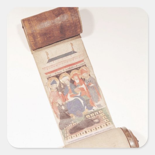 Obituary scroll, 1406 vierkante sticker (Voorkant)
