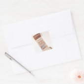 Obituary scroll, 1406 vierkante sticker (Envelop)