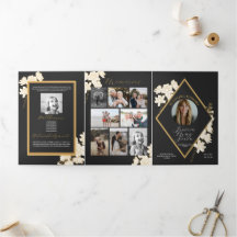 Obituary Viering van het Leven Foto Witte Bloemen