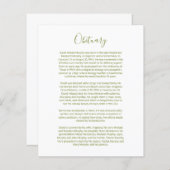 Obituire insteekkaart (Voorkant / Achterkant)