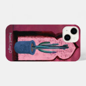 Object_21_a venster met een cactus iPhone draagtas Hoesje (Achterkant horizontaal)