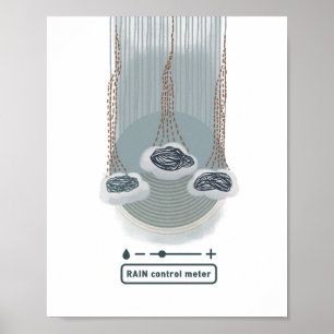 Object_2_poster matte van de regelmeter voor regen poster