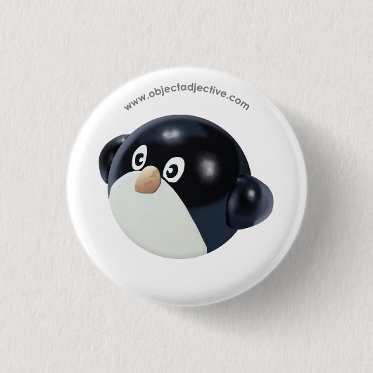 Object Adjective Penguin Ronde Button 3,2 Cm (Voorkant)