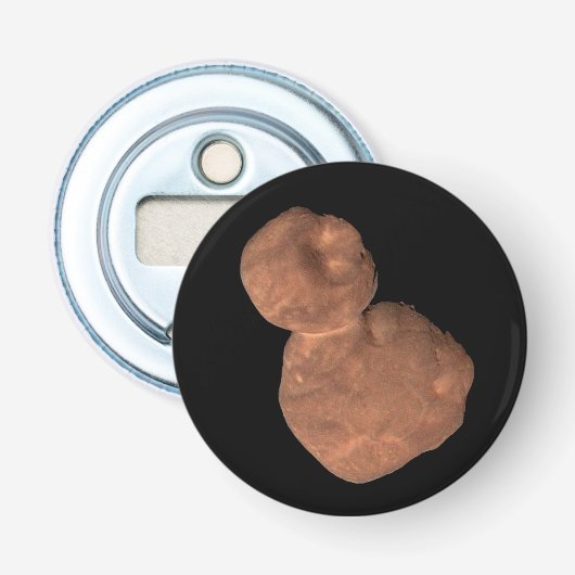 Object Arrokoth Kuiper Belt Button Flesopener (Voorkant)