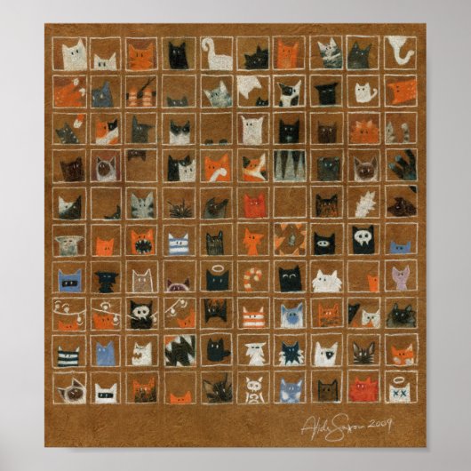 Objectbitty Katten Origineel Poster (Voorkant)