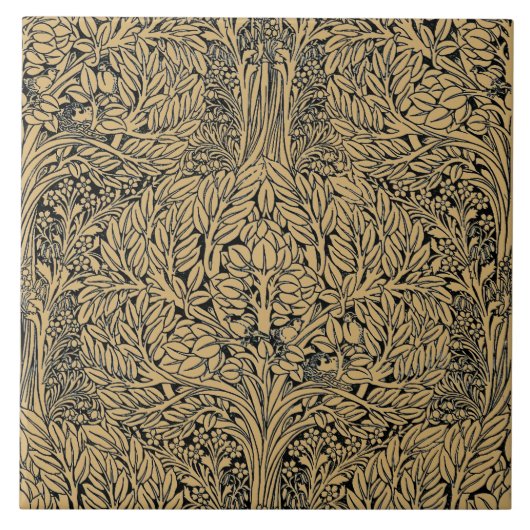  objecten en ambachtelijke vogels in het patroon T Tegeltje (Voorkant)