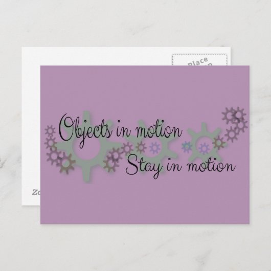 Objecten in beweging briefkaart (Voorkant / Achterkant)