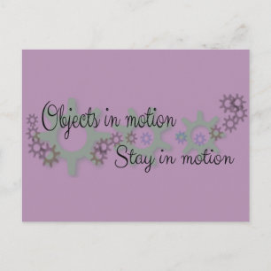 Objecten in beweging briefkaart