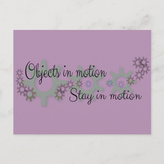 Objecten in beweging briefkaart (Voorkant)