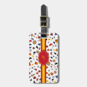 Objecten in Spanje met vlag om je monogram toe te  Bagagelabel (Voorkant verticaal)