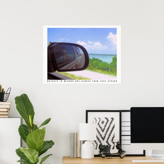 Objecten in spiegel poster (Thuiskantoor)