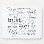 Objecten met positieve woorden muismat (Voorkant)