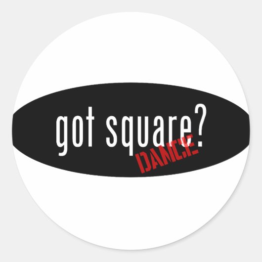 Objecten met vierkante dansen - vierkant ronde sticker (Voorkant)