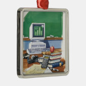 Objecten op het bureau van de leerkrachten Kleur Metalen Ornament (Rechts)