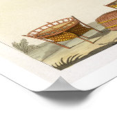 Objecten van Indianen (kleurengraving) Poster (Hoek)