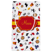 Objecten van Spanje met vlag om jouw naam toe te v Klein Cadeauzakje (Voorkant)