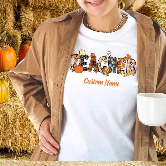 Objecten voor Herfst docent T-shirt