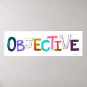 Objectief woord kunst rationeel, eerlijk en onbevo poster (Voorkant)