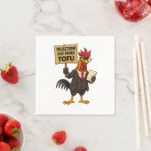 Objection! Eat More Tofu – Rooster Lawyer Protest  Servet (Insitu)