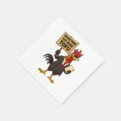 Objection! Eat More Tofu – Rooster Lawyer Protest  Servet (Hoek)