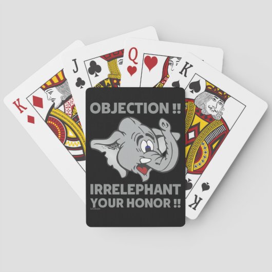 OBJECTION ! IRRELEPHANT YOUR HONOR ! POKERKAARTEN (Achterkant)
