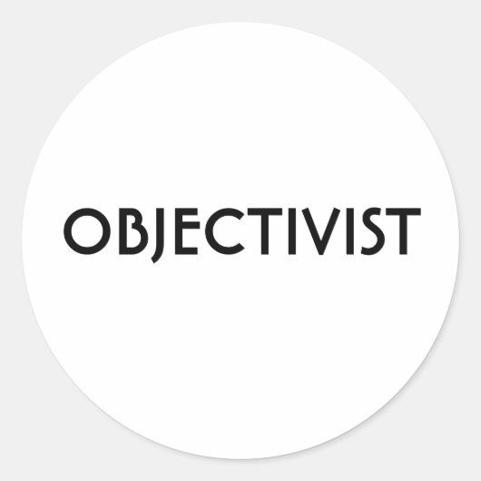 Objectivisstickers Ronde Sticker (Voorkant)