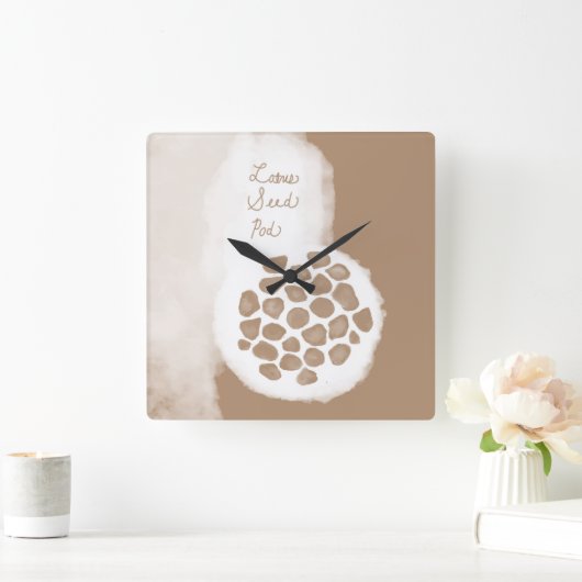 objet_11_lotuszaadpeul vierkante klok (Huis)